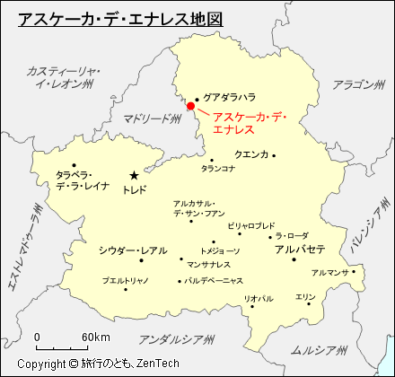 アスケーカ・デ・エナレス地図
