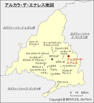 アルカラ・デ・エナレス地図