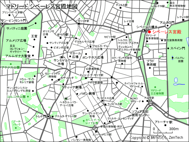 マドリード シベーレス宮殿地図