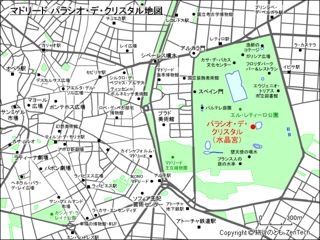 マドリード パラシオ・デ・クリスタル地図