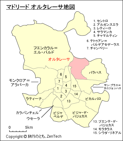 マドリード オルタレーサ地図