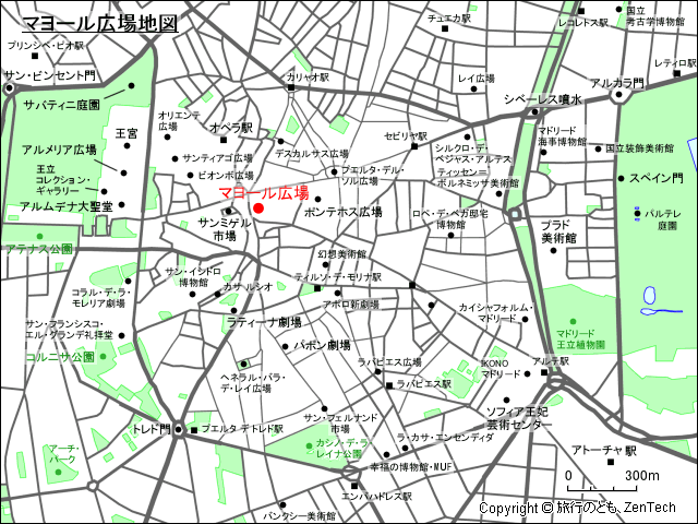マヨール広場地図