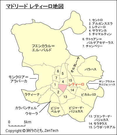 マドリード レティーロ地図