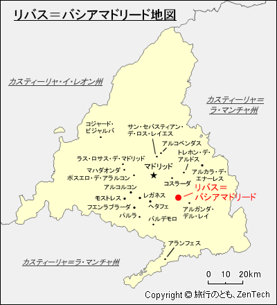 リバス＝バシアマドリード地図