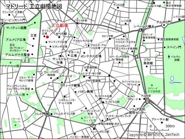 マドリード 王立劇場地図