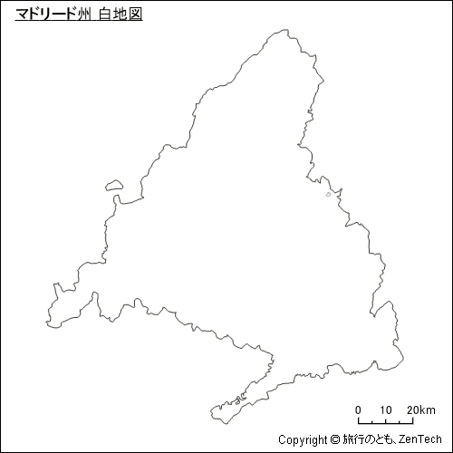 マドリード州 白地図
