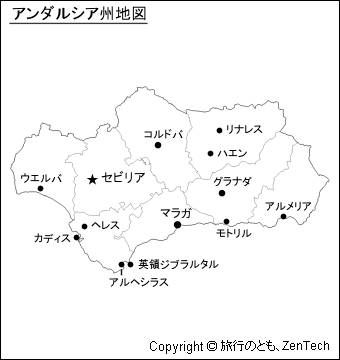 アンダルシア地図