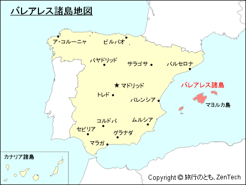 バレアレス諸島地図