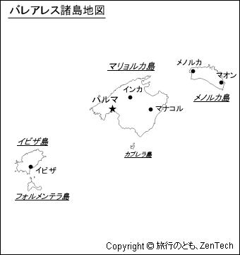 バレアレス諸島地図