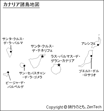 カナリア諸島地図