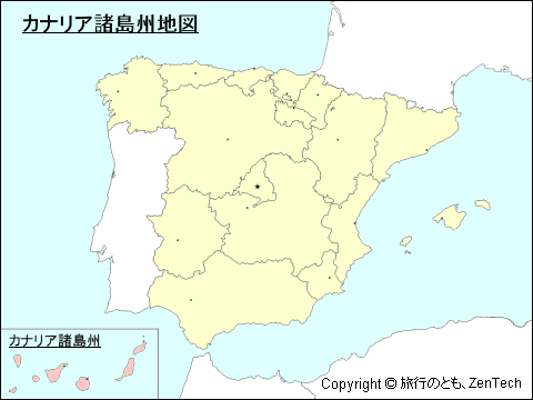 カナリア諸島州地図