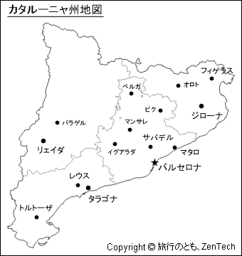 カタルーニャ地図