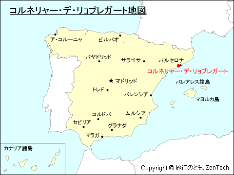 コルネリャー・デ・リョブレガート地図