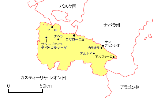 ラ・リオハ州周辺地図