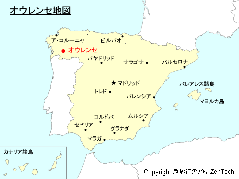 オウレンセ地図