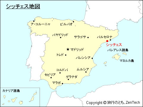 シッチェス地図