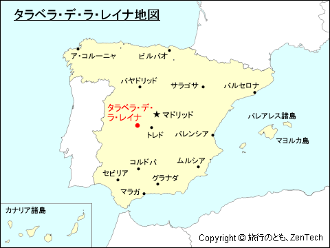 タラベラ・デ・ラ・レイナ地図