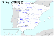 スペイン河川地図