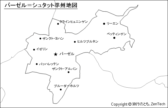 バーゼル＝シュタット準州地図