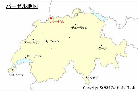 スイスにおけるバーゼル地図