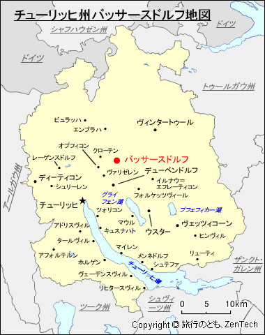 チューリッヒ州バッサースドルフ地図