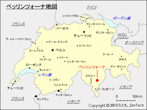 ベッリンツォーナ地図