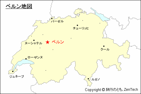 スイスにおけるベルン地図