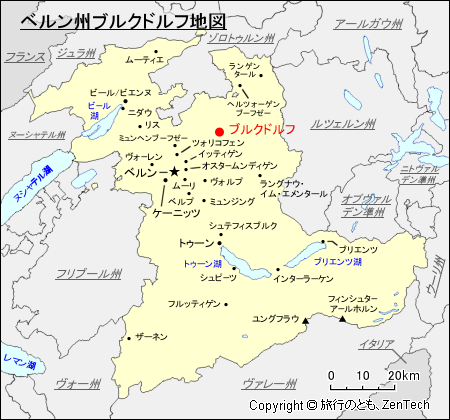 ベルン州ブルクドルフ地図