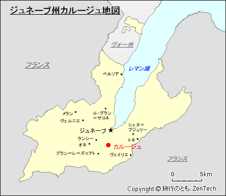 ジュネーブ州カルージュ地図