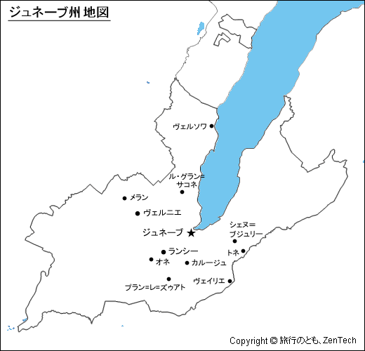 ジュネーブ州地図