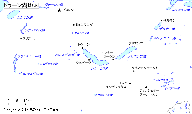 トゥーン湖地図
