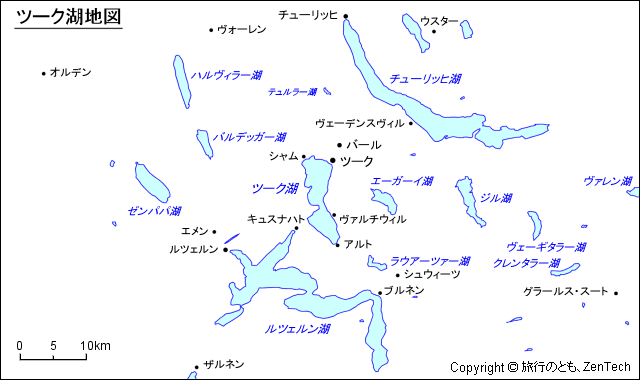 ツーク湖地図