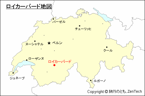 スイスにおけるロイカーバード地図