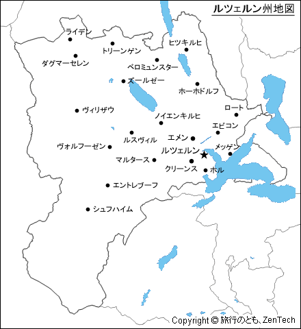 ルツェルン州地図