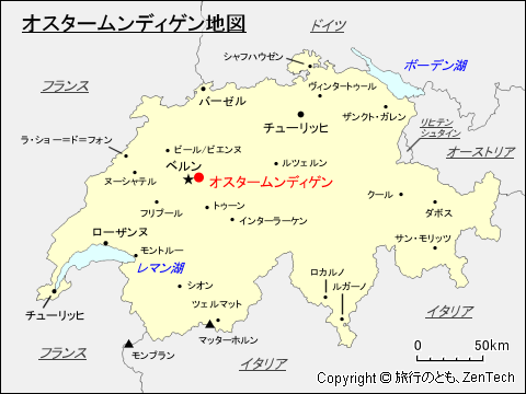 オスタームンディゲン地図