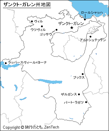 ザンクト・ガレン州地図