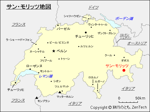 サン・モリッツ地図