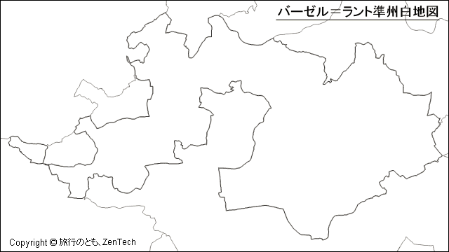 バーゼル＝ラント準州 白地図