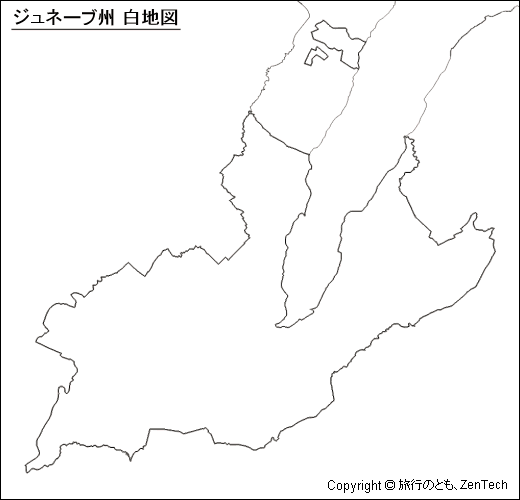 ジュネーブ州 白地図