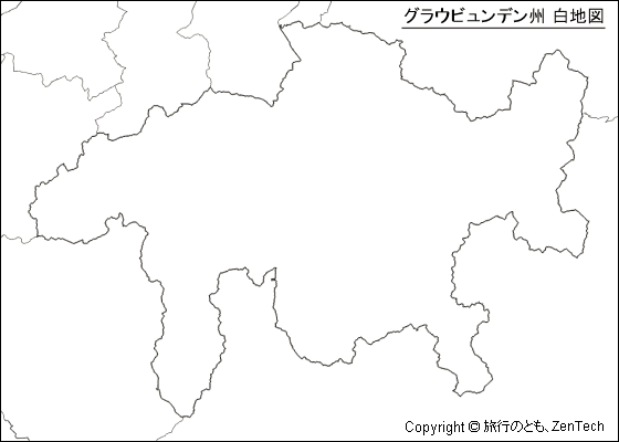 グラウビュンデン州 白地図