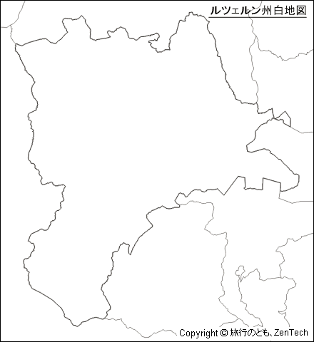 ルツェルン州 白地図