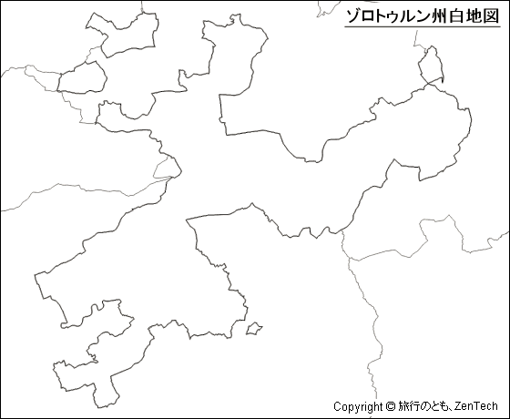 ゾロトゥルン州 白地図