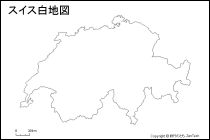 スイス白地図