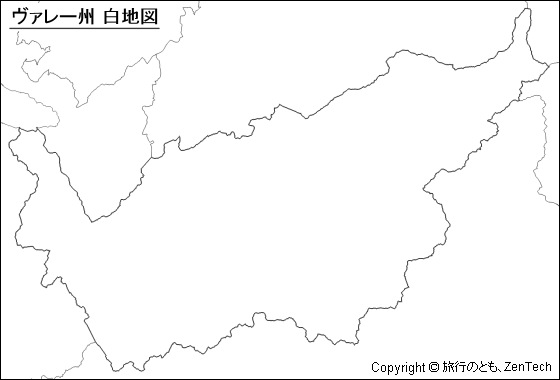 ヴァレー州 白地図