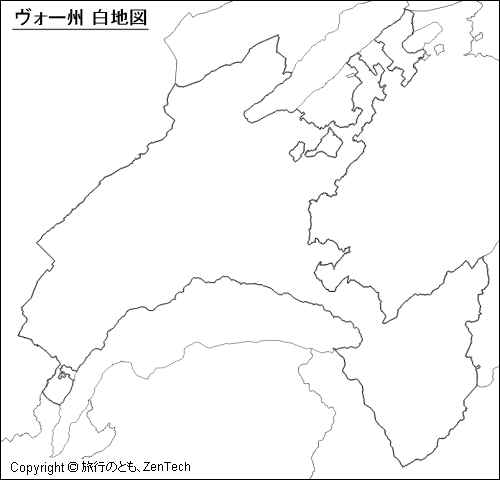 ヴォー州 白地図