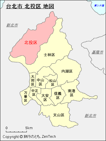 台北市 北投区 地図