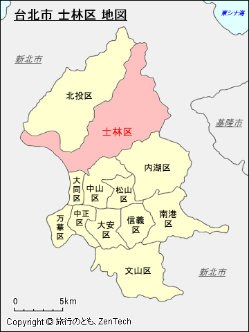 台北市 士林区 地図