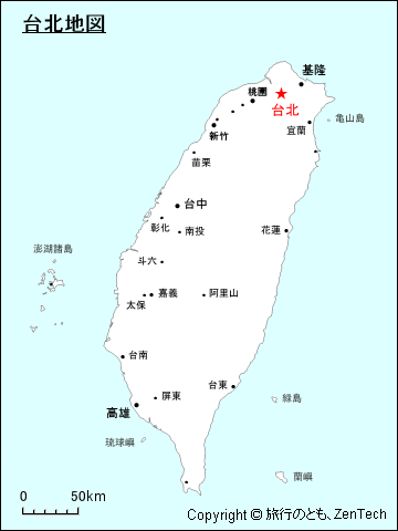 台湾における台北地図