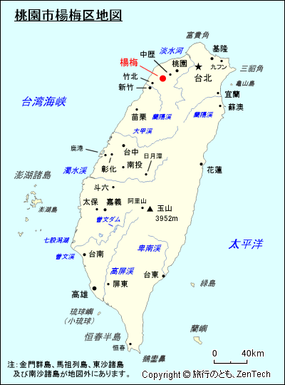 桃園市楊梅区地図
