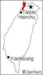 新竹の場所が判る台湾地図